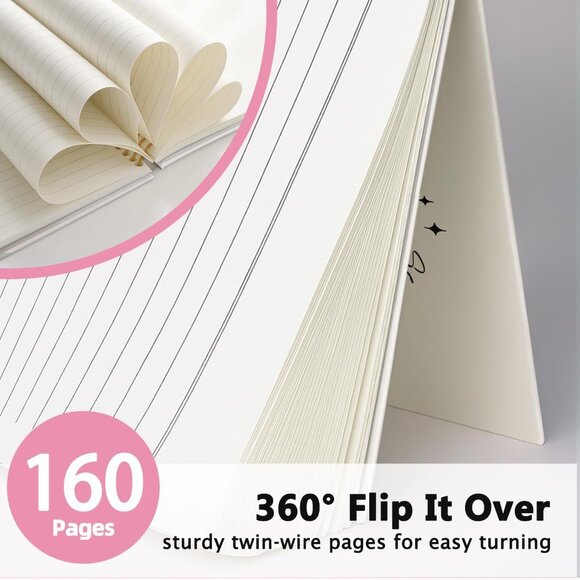 Christian Bible Journal Women Pink Bow Spiral Notebook for Note Taking Prayer - Picture 5 of 7